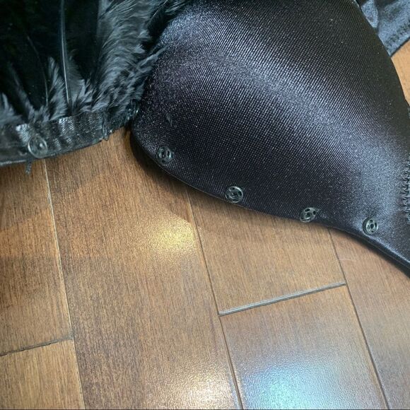 LA Vie En Rose Roselle black feather bra Sz 38C - Picture 11 of 15